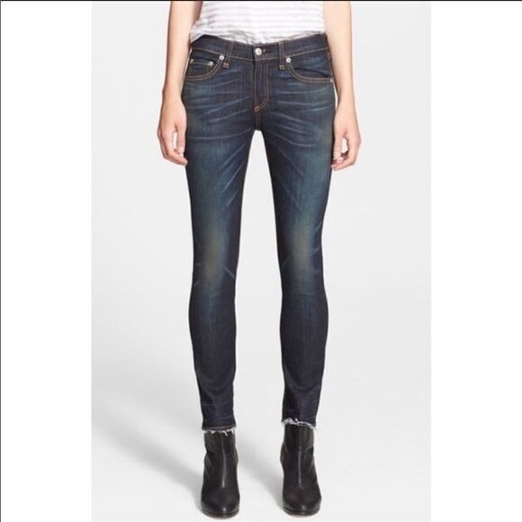 Rag & Bone mid-rise crop skinny jeans - Picture 2 of 14